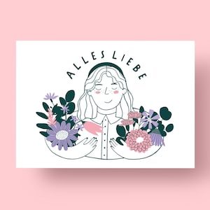 Postkarte "Alles Liebe", A6
