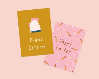 2 Digitale Postkarten Ostern – Printable