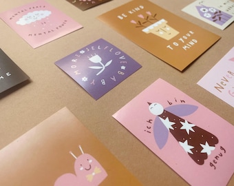 Self-Love Sticker Set – 10 Affirmationssticker (Mix Sizes)