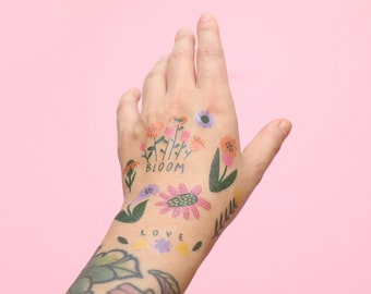 Temporary Tattoos - Flower Set