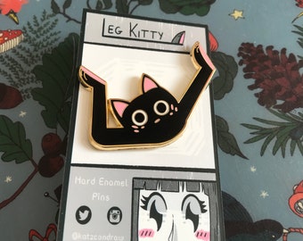 Leg Kitty Enamel Pin