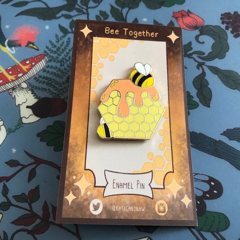 Bee Together Enamel Pin - Etsy