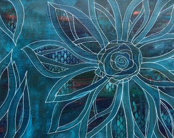 Flor en azul