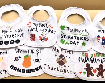 baby's first holiday bibs set