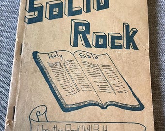 Vntg Solid Rock Christian Songbook Stamps-Baxter Music  (Second 1952 Book/PB)