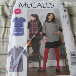 2013 Easy McCall's Pattern M6786 Children's Dresses Sz 3-4-5 Uncut