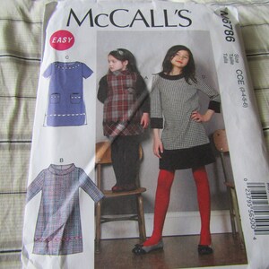 2013 Easy McCall&#39;s Pattern M6786 Children&#39;s Dresses Sz 3-4-5 Uncut