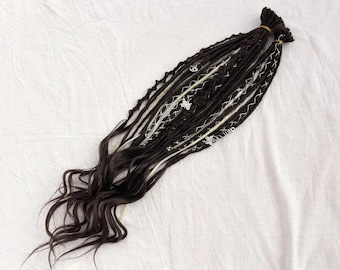Hot Chocolate synthetic dreadlocks custom made handmade dreads in Brown Lightblonde