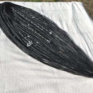 Black Soul | SE or DE dreadlocks extensions | partial or full sets | custom made | synthetic dreads | goth black