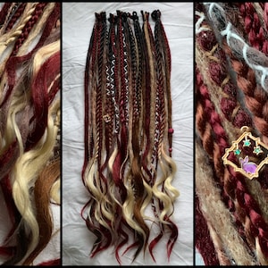 Noble Ancestors | crochet custom made dreadlocks extensions | CROCHET synthetic dreads |Black Brown Red Wine Dark Darkbrown Winered Bleached