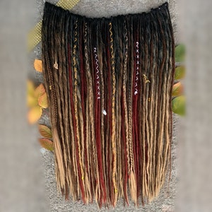 Spirit Animal | SE or DE dreadlocks extensions | synthetic dreads | partial full sets | Black Blonde Copper Burgundy Wine Brown Gold