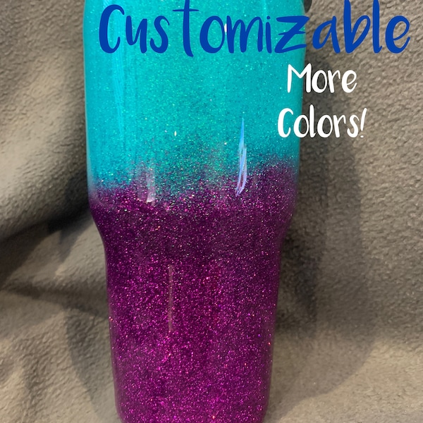 Ombre Custom Glitter Tumbler / Glitter Tumbler / Custom Tumbler / Personalized Glitter Tumbler / YETI Tumbler / 30oz Tumbler / 20oz Tumbler