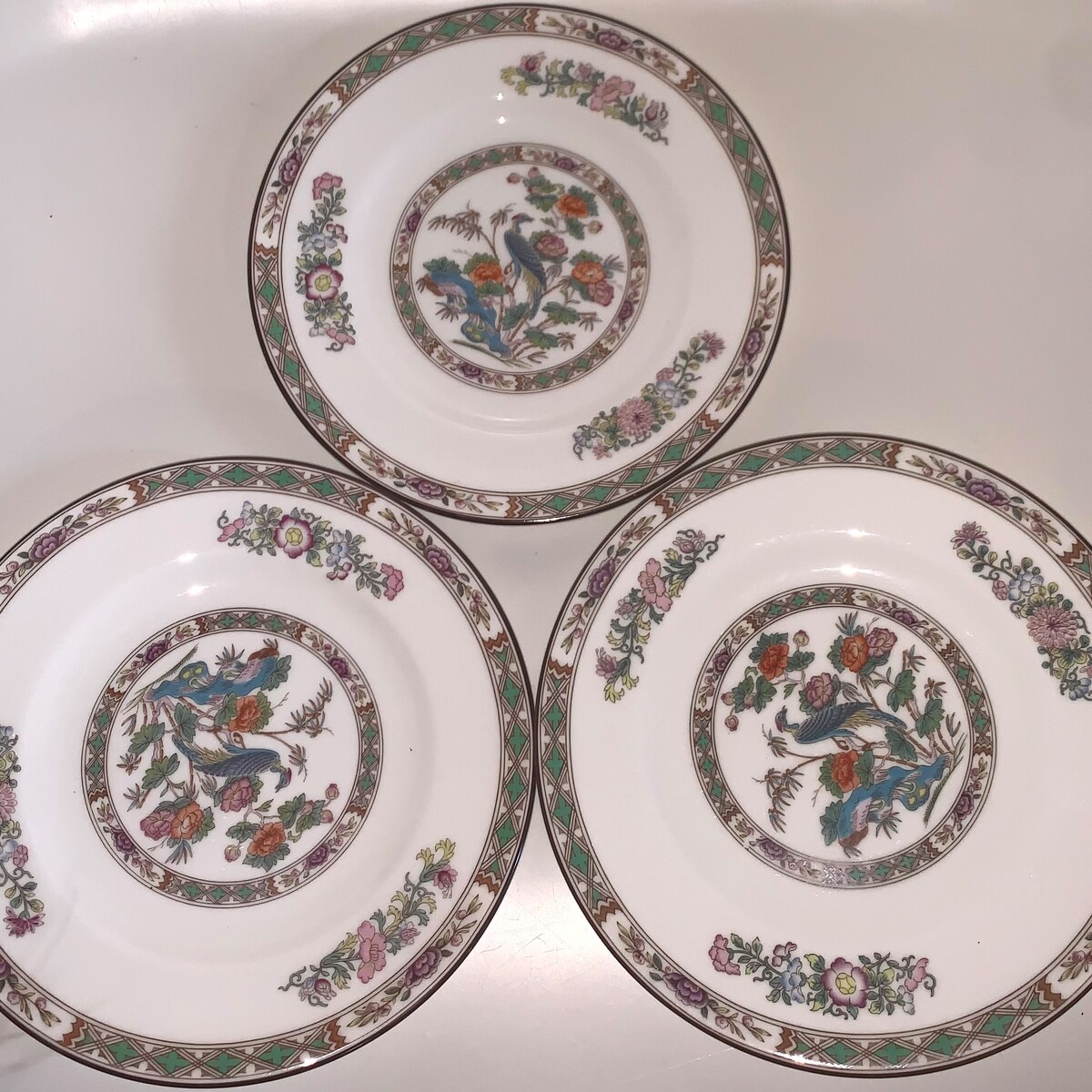 Wedgwood Kutani Crane Bread and Butter Plate Set of Three Vinatge Fine Bone China England - Etsy
