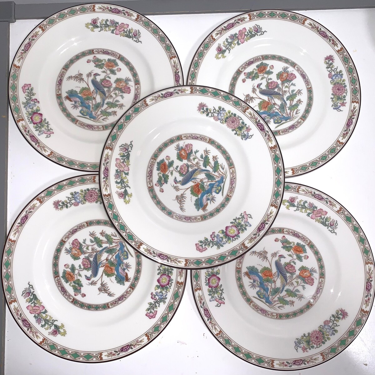 Wedgwood Kutani Crane 6 Salad Plates Set of Five Vintage Fine Bone China England - Etsy