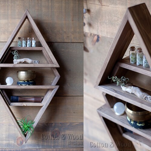 3D Floating Shelf 3in1 3 Pc 1 Hexagon & 2 Triangles . Solid Etsy