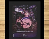 Vintage Gretsch Drum Set Print Ad - Retro Music Memorabilia - Music Room Wall Art