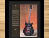 Gretsch 6135 Corvette Electric Guitar Print Ad Wall Decor - 1960 39 s Guitar - Guitar Collector Gift Art