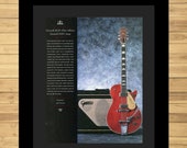 Gretsch 6121 Chet Atkins Guitar Print Ad - Rare Guitar Poster - Guitar Collector Gift Art - Man Cave Wall Art
