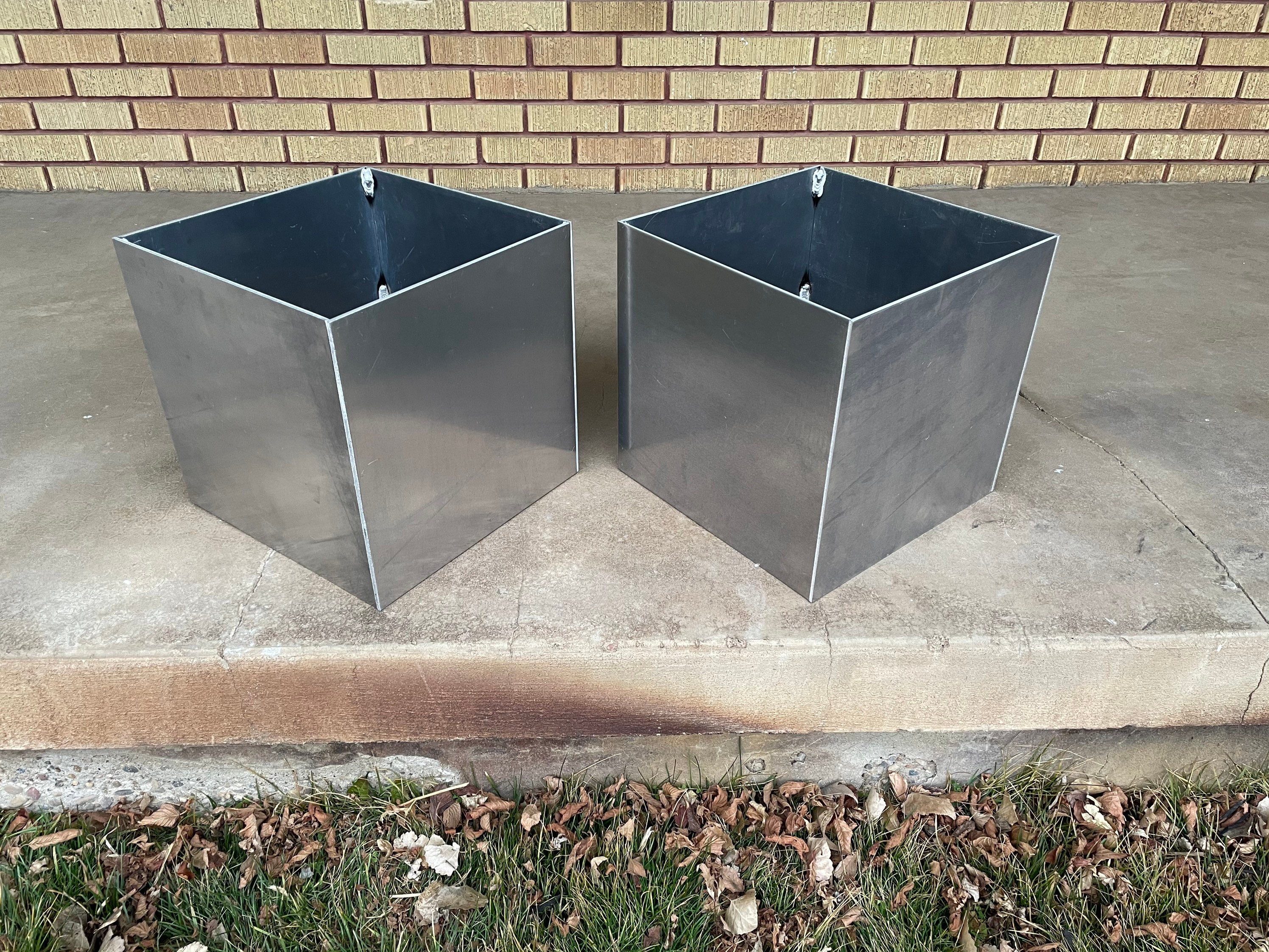 Square Planter Boxes set of Two Etsy Sweden