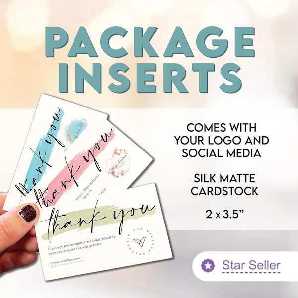 Package Inserts for Small Businesses | Thank You Cards Printed with your Logo