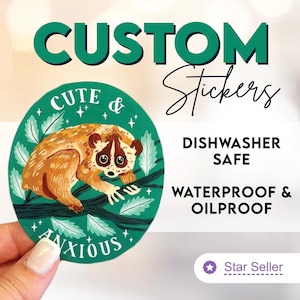 Stickers | Permanent, Waterproof, Dishwasher Safe | Vinyl Die Cut