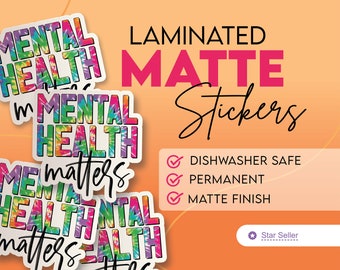 Matte Stickers | Waterproof and Permanent | Extra Durable | Custom Die Cut Stickers Printed with Your Image | Free Shipping | Laminated