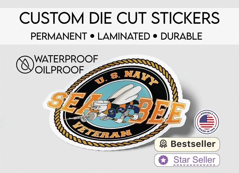 Custom Die Cut Vinyl Stickers | Waterproof, Oilproof, Permanent and Laminated for Added Durability | Made in the USA | High Quality Sticker 