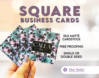 Square Cards Printed with your Design | 3x3" Single or Double Sided