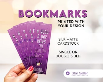 Bookmarks Printed with your Design | Single or Double Sided