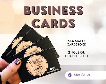 Business Cards Customized with your Design | Single or Double Sided