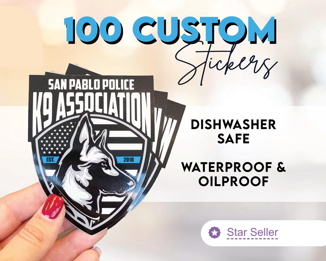 100 Custom Vinyl Die Cut Stickers | Permanent, Waterproof and ...