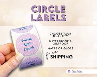 Labels on a Roll | Custom Stickers with your Design | Circle Shape