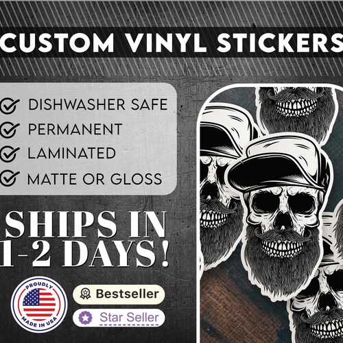 Matte Stickers Waterproof and Permanent Laminated Vinyl Etsy