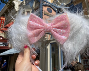 Kitty Marie Mouse Ears, Ready To Ship Mouse Ears, Kitty Marie Ears, Kitty Marie Minnie Ears, Mouse Ears, Marie Mouse Ears