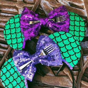 Ready To Ship Mouse Ears, Ariel Mouse Ears, Mermaid Ears, Ariel Ears, Mermaid Mouse Ears, Dingle Hopper Hair Don&#39;t Care, Dingle Hopper Ears