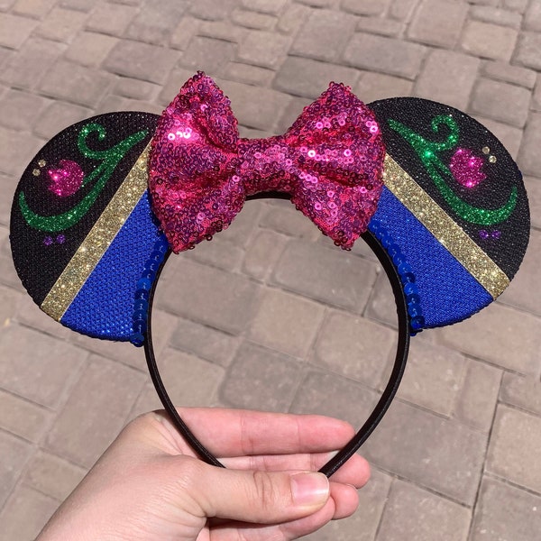 Anna Ears, Princess Anna Ears, Anna Mouse Ears, Princess Mouse Ears, Frozen Mouse Ears , Frozen Ears, Ready To Ship Mouse Ears