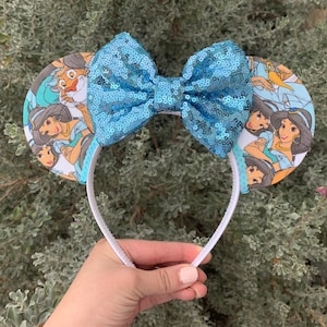 Princess Jasmine Mouse Ears, Jasmine Mouse Ears, Aladdin Mouse Ears, Princess Jasmine Inspired Ears, Princess Mouse Ears, Princess Ears