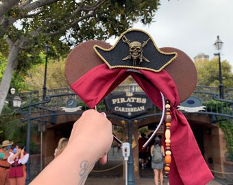Pirates of the Caribbean Mouse Ears, Pirates of the Caribbean Ears, Pirates Life for Me, Pirate Mouse Ears, Pirate Mickey Ears