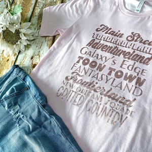 Disney Lands Shirt, Disneyland Shirt, Disney Shirt, Disneyland Lands Shirt, Main Street Shirt, Disney Vacation Shirt, Fantasyland Shirt
