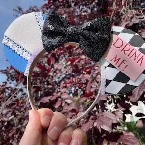 Alice in Wonderland Ears, Alice in Wonderland Mouse Ears, Fantasyland Mouse Ears, Alice Mickey Ears, Alice in Wonderland Mickey Ears