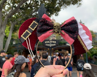Pirate Redd Mouse Ears, Pirate Redd Ears, Pirates of the Caribbean Mouse Ears, Pirates of the Caribbean Ears, Pirate Mickey Ears