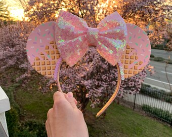 Ice Cream Mouse Ears, Snack Mouse Ears, Ice Cream Mickey Ears, Snack Minnie Ears, Snack Mickey Ears, Disney Treats Ears
