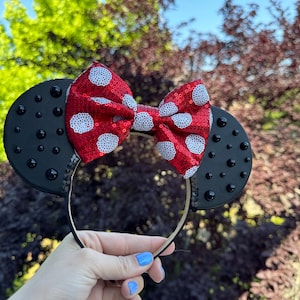 Classic Minnie Mouse Ears, Classic Minnie Ears, Mouse Ears, Minnie Mouse Ears, Minnie Ears, Minnie Mouse, Pearl Minnie Ears