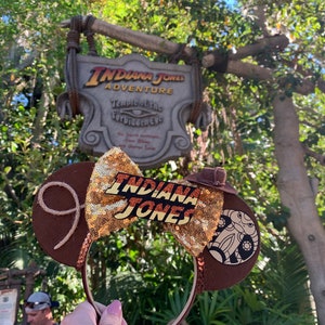 Indiana Jones Mouse Ears, Indiana Jones Ears, Indiana Jones Mickey Ears, Adventure Land Ears, Adventureland Mouse Ears, Adventureland Ears