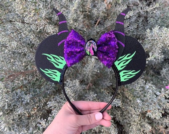 Maleficent Mouse Ears, Villain Ears, Villain Mouse Ears, Sleeping Beauty Ears, Maleficent Mickey Ears, Maleficent Minnie Ears, Villain Ears