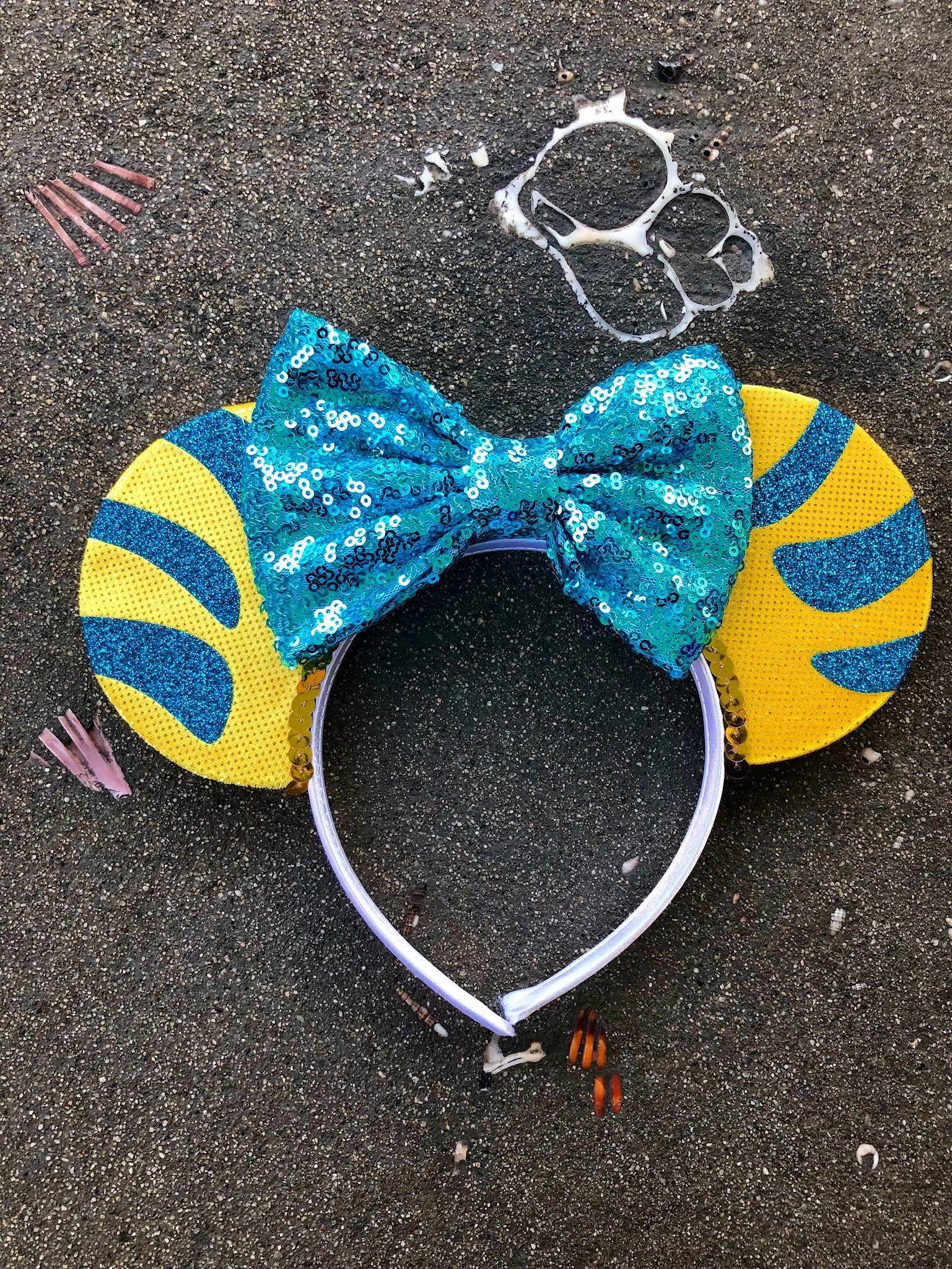 Tokyo Disney ? Resort Ears, Themed for Flounder- Adorable Disney Mouse Headband Tokyo Disney Resort Flounder Ears Headband Little Mermaid  main image 2