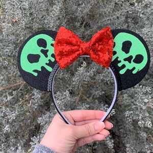 Poison Apple Mouse Ears, Villain Mouse Ears, Evil Queen Ears, Snow White Ears, Halloween Ears, Ready To Ship Mouse Ears, Poison Apple Ears
