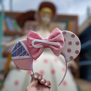 Bo Peep Mouse Ears, Toy Story Inspired Ears, Bo Peep Ears, Bo Peep Mickey Ears, Sheriff Woody Ears, Little Bo Peep Ears