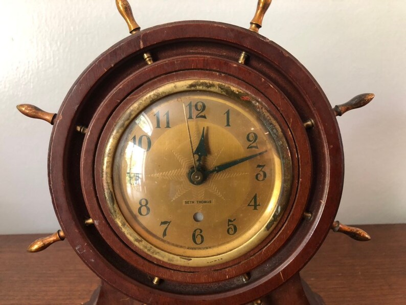 Vintage Seth Thomas Nautical clock vintage Seth Thomas ship Etsy