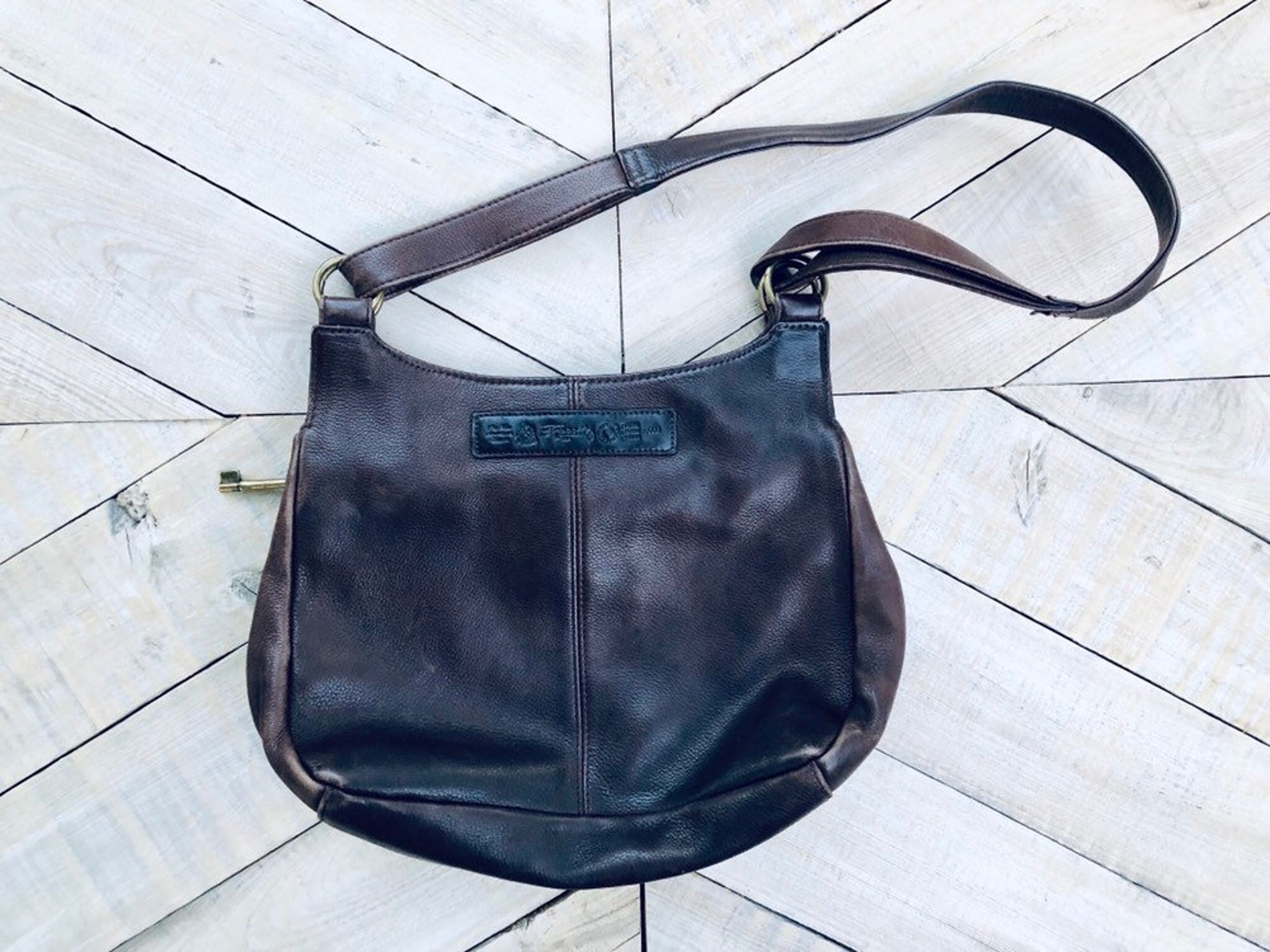 Vintage leather Fossil purse vintage leather Fossil shoulder Etsy